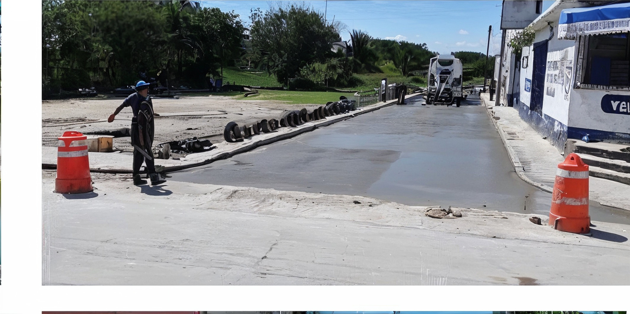 Pavimentación de concreto e infraestructura urbana